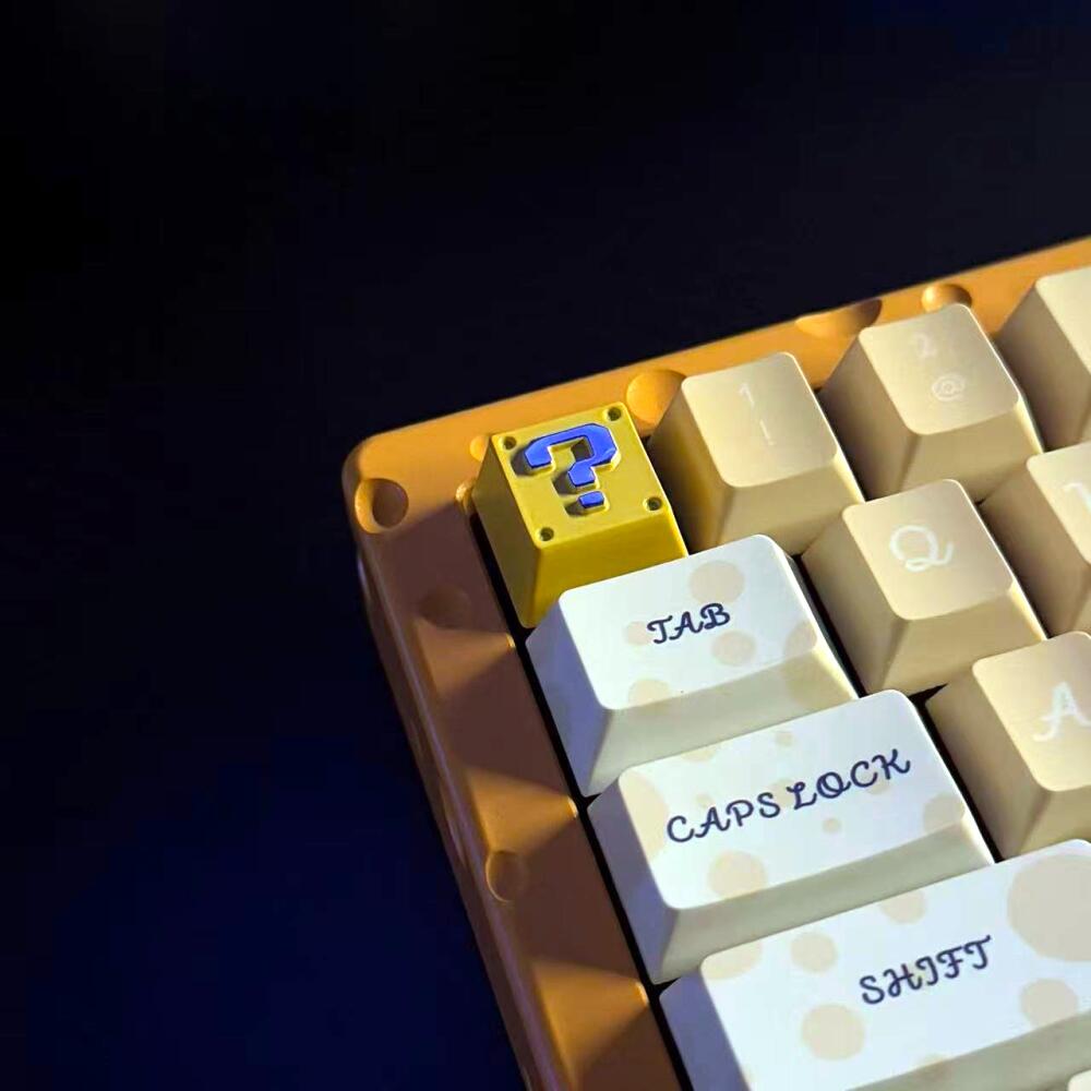 레트로 8비트 픽셀 퀘스티언 블록 메탈 키캡 - 3D  - Gaming Keyboard Nearby 리뷰 및 가격