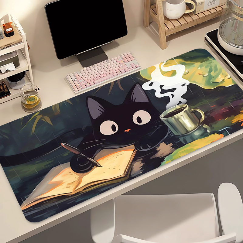 귀여운 검은 고양이 실리콘 소프트 게이밍 마우스 패드  - Gaming Keyboard Nearby 리뷰 및 가격