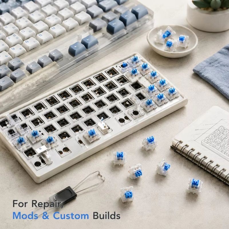 DT21 100개 DIY 기계식 키보드 스위치, 블루  - Keyboard Gaming Blue Switch 리뷰 및 가격