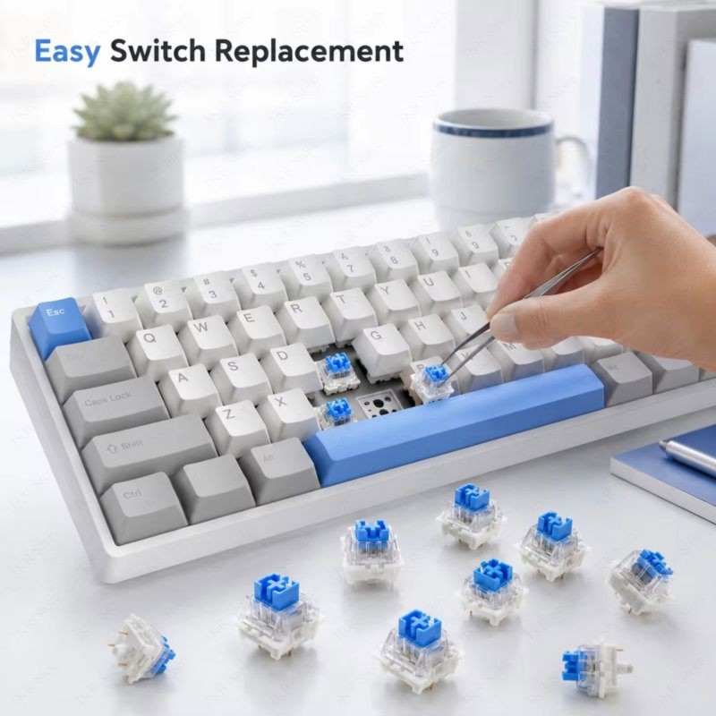 DT21 100개 DIY 기계식 키보드 스위치, 블루  - Keyboard Gaming Blue Switch 리뷰 및 가격